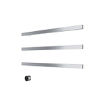 Hotbath &MORE Radiateur sèche-serviettes - 80x57cm - carré - 3 barres - horizontal - avec interrupteur - chrome SW1245761