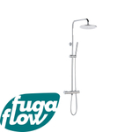 FugaFlow Eccelente Sobrado Colonne de douche pluie thermostatique avec douche de tête 21.8cm et douchette stick Chrome SW1123180