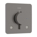 Hansgrohe Ecostat Comfort Q - thermostat encastré - 2 fonctions - chrome noir brossé (anthracite) SW1387904