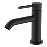 Wiesbaden Ribbd robinet de lavabo 1/2" mat noir SW809462