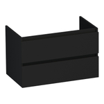BRAUER Joy meuble sous-lavabo 80 2 tiroirs softclose - sans poignée - 1 découpe pour siphon - noir mat SW1201162