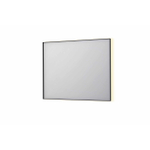 INK SP32 spiegel - 100x4x80cm rechthoek in stalen kader incl indir LED - verwarming - color changing - dimbaar en schakelaar - geborsteld metal black SW955899