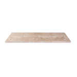 Saniclass Travertine plan sous vasque - 120x46cm - 2 trou de robinet - 2 découpes pour siphon - pierre naturelle marbrée SW1242432
