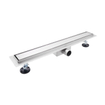 Fortifura Galeria douchegoot - 60cm - gesloten rooster - met vloerflens - Geborsteld RVS PVD (RVS) SW716568