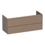 BRAUER Joy Wavy meuble sous-lavabo 120 4 tiroirs softclose - sans poignées - 2 découpes pour siphon - moka mat SW1201428