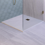 BRAUER Asteroid Douchebak 100x120 incl. antislip en antibacterieel mineraalmarmer mat wit SW543404