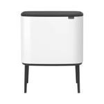 Brabantia Bo Touch Bin Poubelle - 36 litres - seau intérieur en plastique - blanc SW1117499