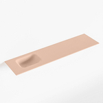 Mondiaz LEX Lavabo - 120x30x0.9cm - vasque à gauche - sans trous de robinet - pour meuble de toilettes - Solid surface - Rosee SW1026046