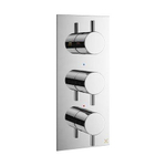Crosswater MPRO ensemble encastré robinet de douche thermostatique vertical 2 robinets d'arrêt partie apparente chrome SW385414