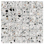 EnergieKer Medley - Carrelage Terrazzo et mural - 30x30cm - Blanc mat SW997377