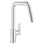 Grohe Start QuickFix Robinet de cuisine - douchette extractible - Dual Spray - projection 22.1cm - Chrome SW1028229