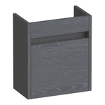 BRAUER Adore fonteinonderkast - 40x45x22cm - met 1 deur greeploos rechtsdraaiend Timber Grey SW1198182