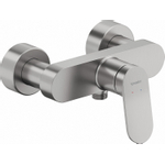 Duravit Wave Douchekraan - eengreeps - omstel - koppelingen - HOH=15cm - geborsteld RVS SW962412
