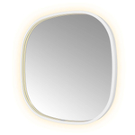 Hotbath &MORE Miroir dans cadre en aluminium / contour incl. LED direct & indirect. chauffage de miroir. changement de couleur. dimmable. sans points. avec télécommande WH Blanc mat SW1246866