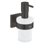 GROHE Start Cube QuickFix Zeepdispenser - 160ml - met houder - mat glas - matte black SW1126274