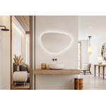 Saniclass Organic Miroir Sim - 100x66.6cm - éclairage - chauffe-miroir - horizontal/vertical - organique SW1407162