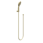 IVY Ensemble de douchette à main - réglable - 3 jets - avec support mural réglable - flexible de douche 150cm - modèle barre - 120 cm - or brossé mat PVD SW1031568