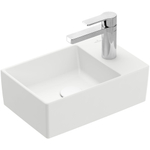 Villeroy & Boch memento 2.0 fontein - 40x26cm - 1 kraangat - zonder overloop - Stone White (mat wit) SW336069