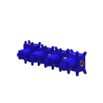 IVY Inbouwbox t.b.v. inbouw thermostaat met 3 stopkranen Symmetry Donker blauw SW1031029