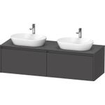 Duravit Ketho.2 Wastafelonderbouwkast - inclusief consoleplaat - met 2 laden - voor dubbele waskommen - 160x55x45.9cm - met handgrepen antraciet - grafiet mat SW772987