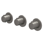 IVY Pact Partie apparente - pour Mitigeur thermostatique encastré - 2 robinets d'arrêt - Symmetry - rosaces rondes - Métal noir brossé PVD SW1031008