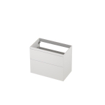 Ink meuble 2 tiroirs sans poignées laqué 45gr a symétrique 80x65x45cm blanc mat SW693265