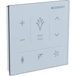 Geberit AquaClean bedieningspaneel wand - 9.3x9.3cm ten behoeve van Aquaclean Tuma Comfort en Mera - glas - wit SW107038