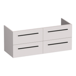 BRAUER Trust meuble sous lavabo 120 excl. poignées à poser 4 tiroirs softclose et 2 découpes pour siphon - mat sable SW1203937