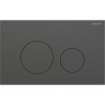 Geberit Sigma40 bedieningsplaat - 2-toets spoeling - extra dun - ronde knoppen - RVS - geborsteld zwart chroom SW1237207