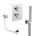 Crosswater MPRO Handdoucheset - 2 hendels - badafvoer - handdouche - chroom SW1472548