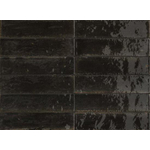 Ragno Look carreau mural 6x24cm 10mm résistant au gel porcellanato nero gloss SW498011