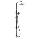 Tiger Tyne ensemble de douche pluie sans robinet – douche de tête Ø 22,5 cm – barre de douche avec inverseur – douchette avec flexible – noir mat SW544593
