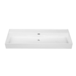 Saniclass Legend Meubelwastafel - 120.5x47x12cm - overloop - 1 wasbakken - zonder kraangaten - keramiek - wit glans SW1472836