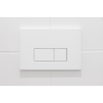 QeramiQ Push Plaque de commande DualFlush pour bâti-support Geberit UP320 Métal rectangulaire blanc mat SW706191