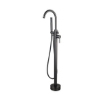 Fortifura Calvi vrijstaande badkraan - 113cm - met handdoucheset - PVD - geborsteld gunmetal (antraciet) SW766542