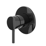 IVY Bond Partie apparente - pour mitigeur de douche encastré - monocommande - rosace ronde - Chrome noir PVD SW1030855