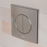 Wisa Argos Plaque de commande carrée en plastique 16x16cm double chasse DF chrome brillant 0704412