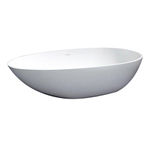 Best Design Puur Baignoire îlot 180x90x58cm avec trop-plein Solid Surface blanc mat SW108288
