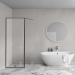 Aqua Vista Diasi paroi de douche à l'italienne - 90x200cm - 8mm - verre transparent avec revêtement nano - cadre - noir mat SW975649