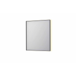 INK SP32 spiegel - 70x4x80cm rechthoek in stalen kader incl indir LED - verwarming - color changing - dimbaar en schakelaar - mat zwart SW955892