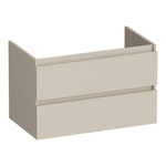 BRAUER Joy meuble sous-lavabo 80 2 tiroirs softclose - sans poignée - 1 découpe pour siphon - beige mat SW1201183