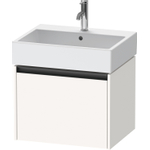 Duravit Ketho.2 Wastafelonderbouwkast - met 1 lade - 58.4x46x44cm - met greep antraciet - wit supermat SW772900