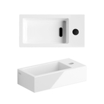 Clou Flush 3 lave-mains 36x18x9cm trou de robinet à droite Céramique Blanc SW9328