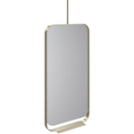 Thebalux Contour spiegel 50x70x15.2cm ovaal met planchet en telescoopstang goud mat SW815938