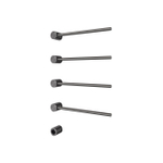 Hotbath &MORE Radiateur sèche-serviettes - 50x76cm - rond - 4 barres - horizontal - avec interrupteur - gunmetal brossé PVD SW1245696