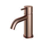 Hotbath Cobber mitigeur de lavabo bas avec bec courbé sans vidage cuivre brossé PVD SW229631