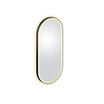 Clou Look at Me miroir 100x45cm éclairage LED tout autour ovale Noir mat SW636634