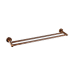 Fortifura Calvi Handdoekhouder - dubbel - rond - PVD - geborsteld koper SW970051
