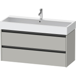 Duravit ketho meuble sous 2 lavabos avec 2 tiroirs pour un seul lavabo 118.4x46x54.9cm avec poignées anthracite concrete grey matt SW772659