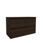Saniclass Holz Atelier Badkamermeubelset - 100x45x60cm - topblad - zonder kraangaten - 2 lades - Eiken Charcoal SW1436737